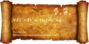 Vörös Heléna névjegykártya